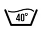 Lavaggio in acqua a temperatura massima 40°C